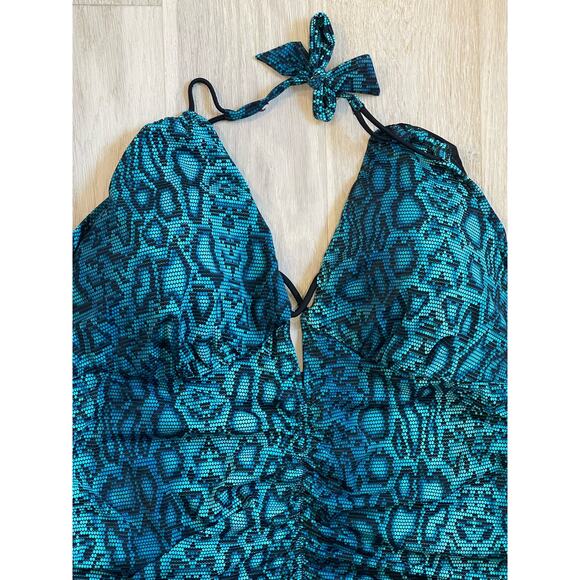 NWT Swimsuits for All Python Plunge Tankini Top and Bottom Set Women Plus Sz 24 - Picture 3 of 8